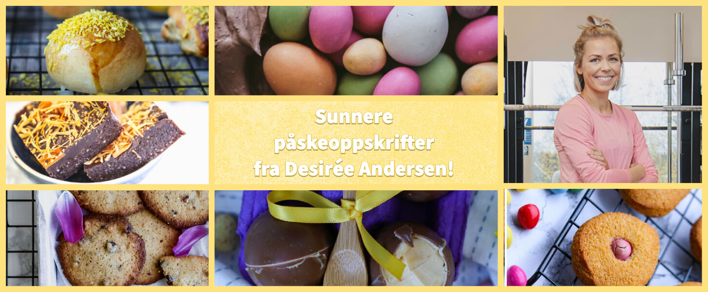 Masse bilder av deilige og sunne godsaker til påske! Desiree Andersen gir deg oppskriftene.